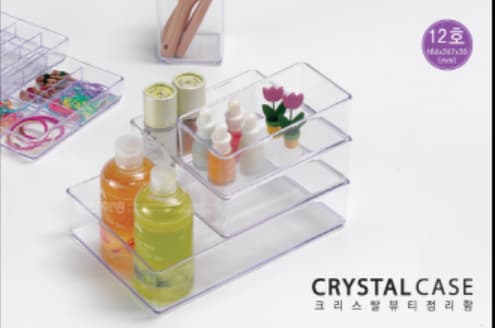 Crystal basket for organizer and storage